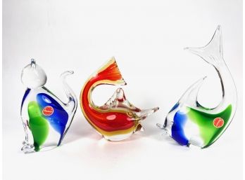 Vintage Murano Art Glass Sculptures
