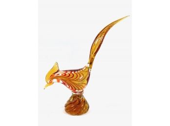 Venetian Blown Art Glass Bird Sculpture