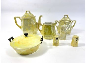 Bavarian Opalescent Tea Set & Accessories