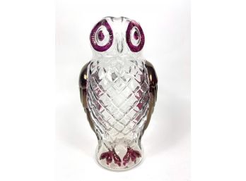Vintage Glass Owl Pitcher