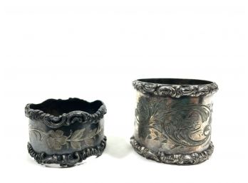 Ornate Antique Silver-plated Napkin Rings