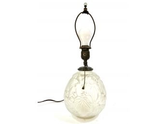 1920s French Lalique Style - Carrillo Art Glass Lamp