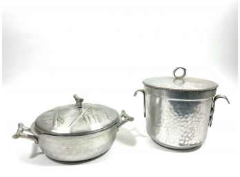 Antique Aluminum Ice Bucket & Casserole - Buenilum & Everlast