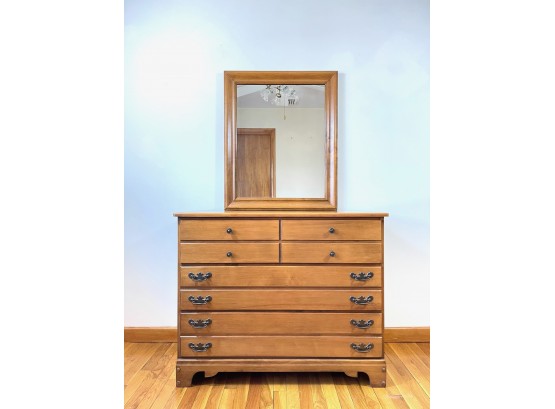 Maple 3-drawer Chest & Mirror