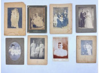 8x 1870s Assorted Cabinet Photographs - Rogers Studio - New Haven Conn