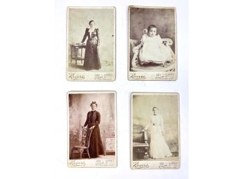 4x 1870s Cabinet Photographs - Rogers Studio - New Haven Conn