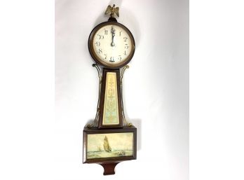 Antique New Haven Clock Co. Banjo Clock