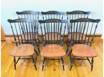 Set Of 6 Hitchcock Chairs