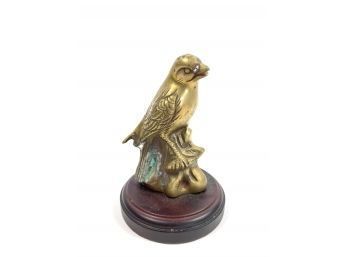 Vintage Brass Bird Sculpture