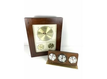 Vintage Walnut Barometers