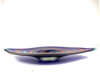 Spiral Art Glass Platter
