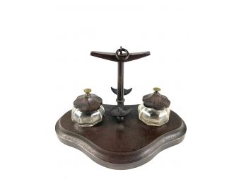 Antique Ship Inkwell