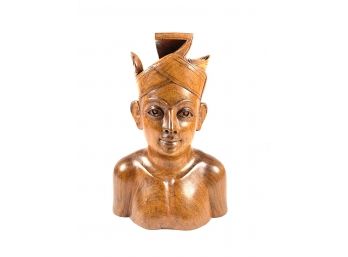 Rosewood Pharaoh Bust Carving