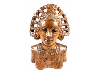 Rosewood Priestess Bust Carving