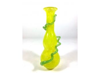 Yellow Glass Vine Art Glass