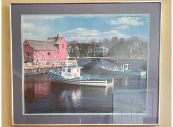 New England Coastal Harbor Signed Photograph