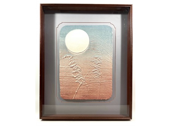 Original 1980s Limited Edition Embossed Litho On Canvas 'soft Breezes' - J. Valentino