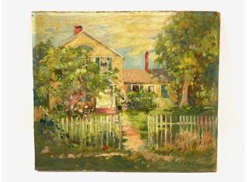 19th C. James King Bonnar - Oil On Board Impressionist Landscape Painting