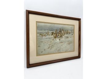 C.M. Russell Early Framed Lithograph