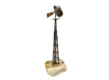 Mid-century Brutalist 'deMott' Windmill Sculpture