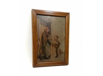 Victorian Lithograph - Thomas Boys 'the First Customer'