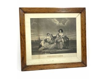 Antique Engraving By G.H Every Titled 'The Reapers'