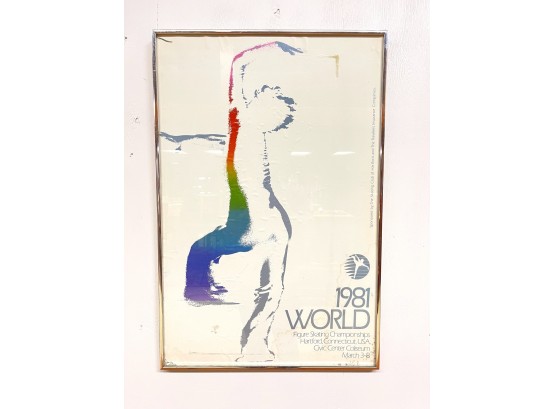 1981 World Figure Skating Framed Poster