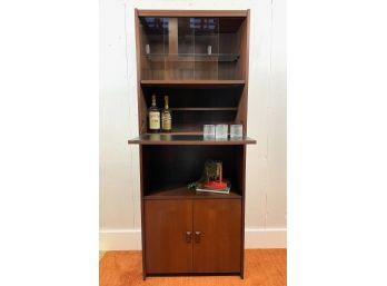 Mid-century Walnut Dry Bar Cabinet