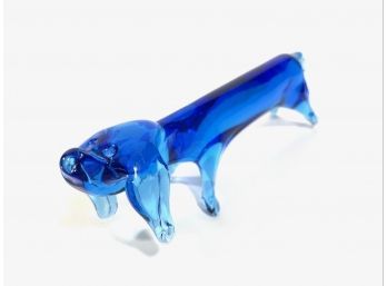Vintage Dog Art Glass Sculpture - Pilgrim Glass Co.