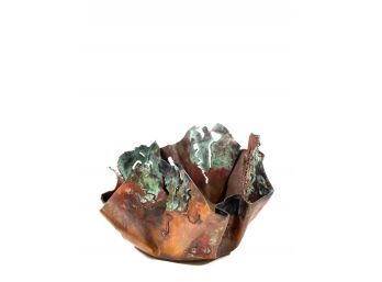 Copper Brutalist Sculpture/Bowl