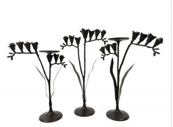 Metal 3 Piece Candle Holder