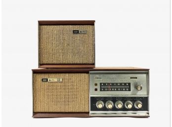 Mid-century Walnut Cased Alvin Radio & Speaker
