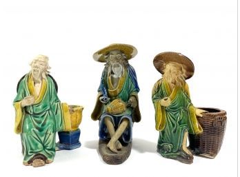 Antique Chinese Majolica Sculptures