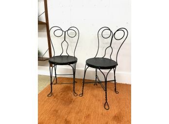 Pair Of Antique Ice Cream Parlor Chairs