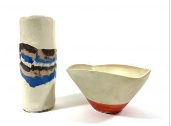 Studio Pottery Bowl & Vase