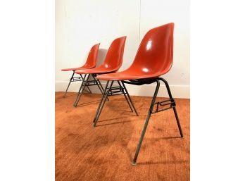 Trio Of Herman Miller Fiberglass Shell Chairs