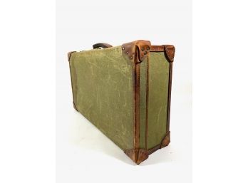 1945 Canvas & Leather Suitcase - England