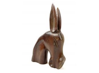 Solid Walnut - Mid-century Donkey Sculpture