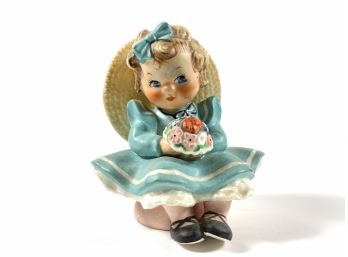Goebel Porcelain Hummel Figurine 'sitting Pretty' #BYJ12