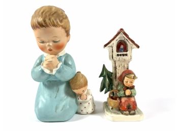 Goebel Porcelain Hummel Figurines 'worship' #84/0 & 'Evening Prayer'