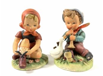 Boy & Girl Porcelain Figurines - Erich Stauffer