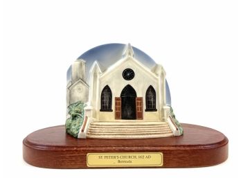 Limited Edition Goebel Porcelain Sculpture 'st. Peters Church - St. George, Bermuda'