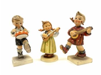 Goebel Porcelain Hummel Figurines 'happiness' / 'little Drummer' / 'strum Along'