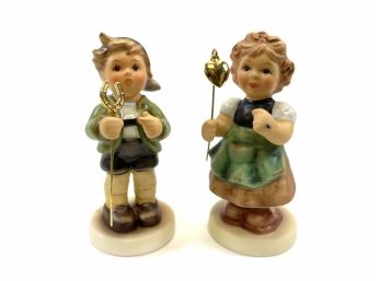 Goebel Porcelain Hummel Figurines 'my Lucky Heart' & 'little Luck'