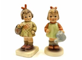 Membership Edition Goebel Porcelain Hummel Figurines 'i Brought You A Gift' #182 & 'nature's Gift' #729