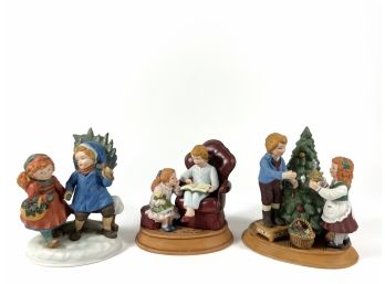 Vintage 'christmas Memories' Porcelain Figurines