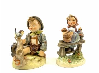 Goebel Porcelain Hummel Figurines 'whistler's Duet' & 'pay Attention'