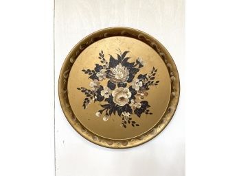 Large Hand-painted Floral Tray