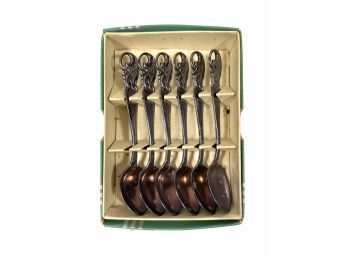 Antique Swedish Art Nouveau Jam Spoons In Original Box