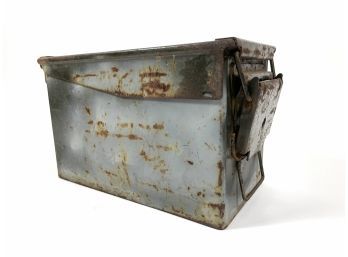 Vintage Metal Military Ammunition Box